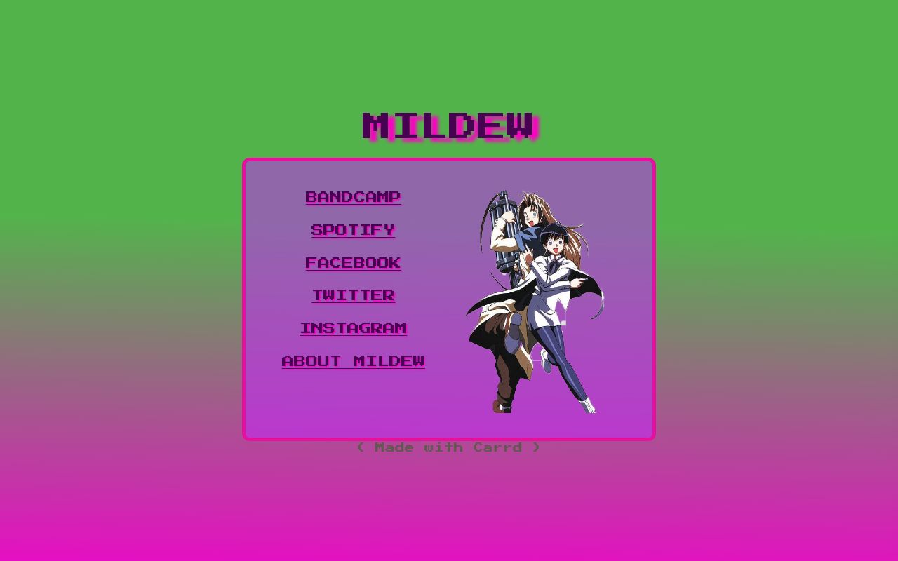 Carrd profile picture for @mildew